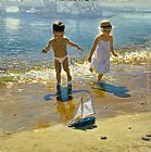 Vladimir Volegov FUN BY THE SHORE painting